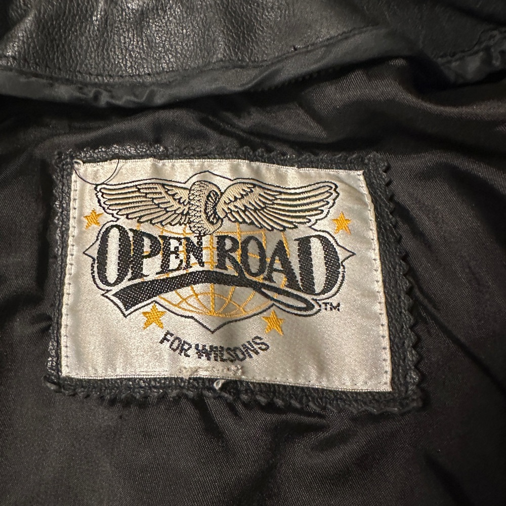 Open Road for Wilson Vintage Black Leather Fringe Jacket - Picture 7 of 14